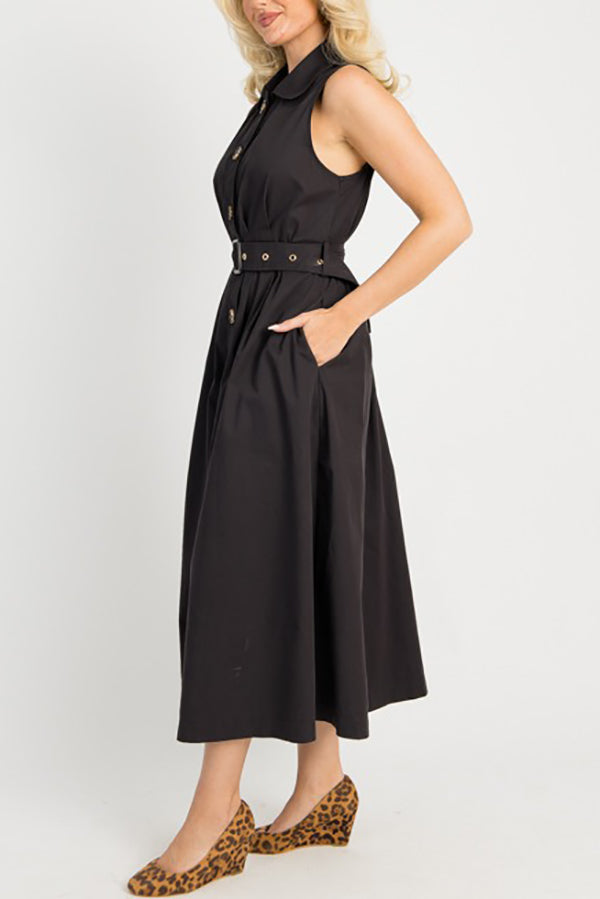 Sophisticated Style Belt Dress