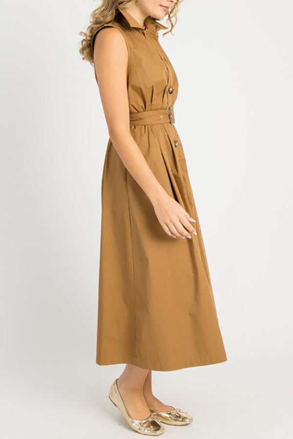 Sophisticated Style Belt Dress