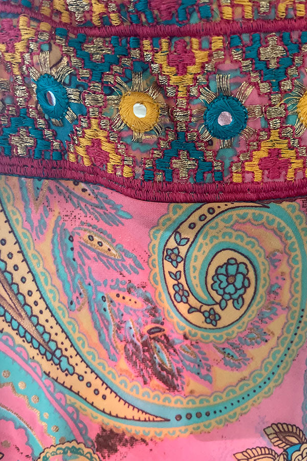 Tie Waist Floral Skirt