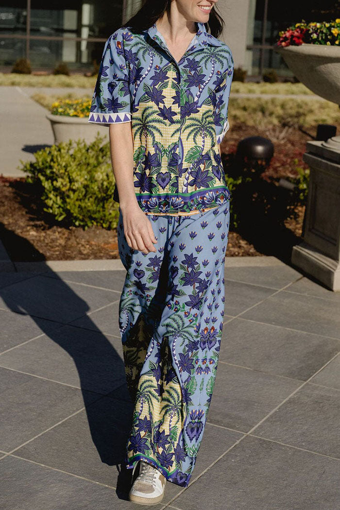 Casual Tropical Printed Set