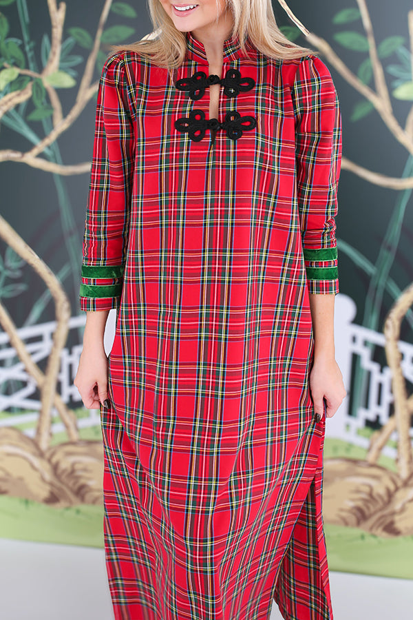 Casual Christmas Plaid Dress