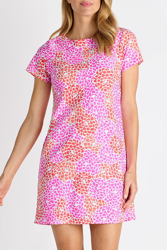 Floral Short Sleeve Shift Dress