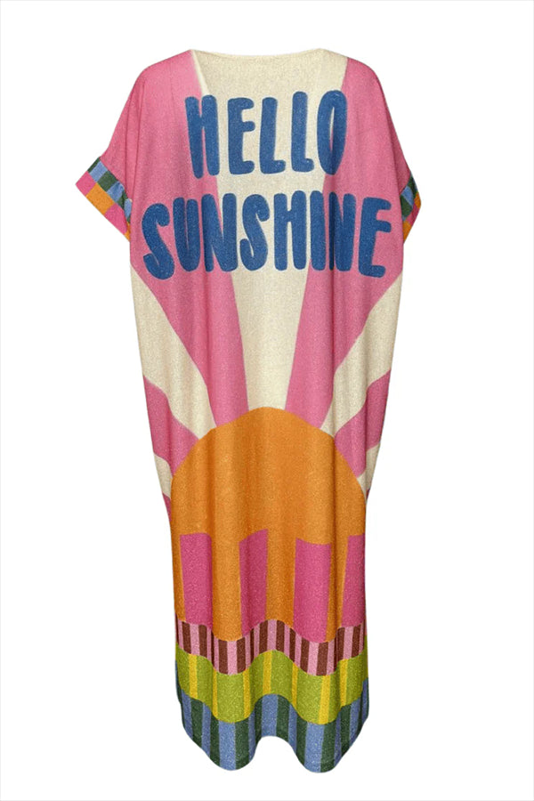 Casual V-Neck Printed Dress