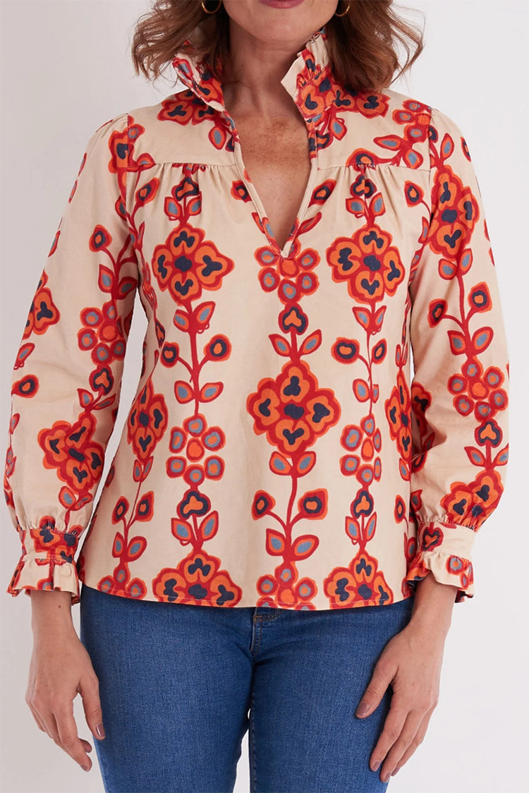 Flattering V-Neck Blouse