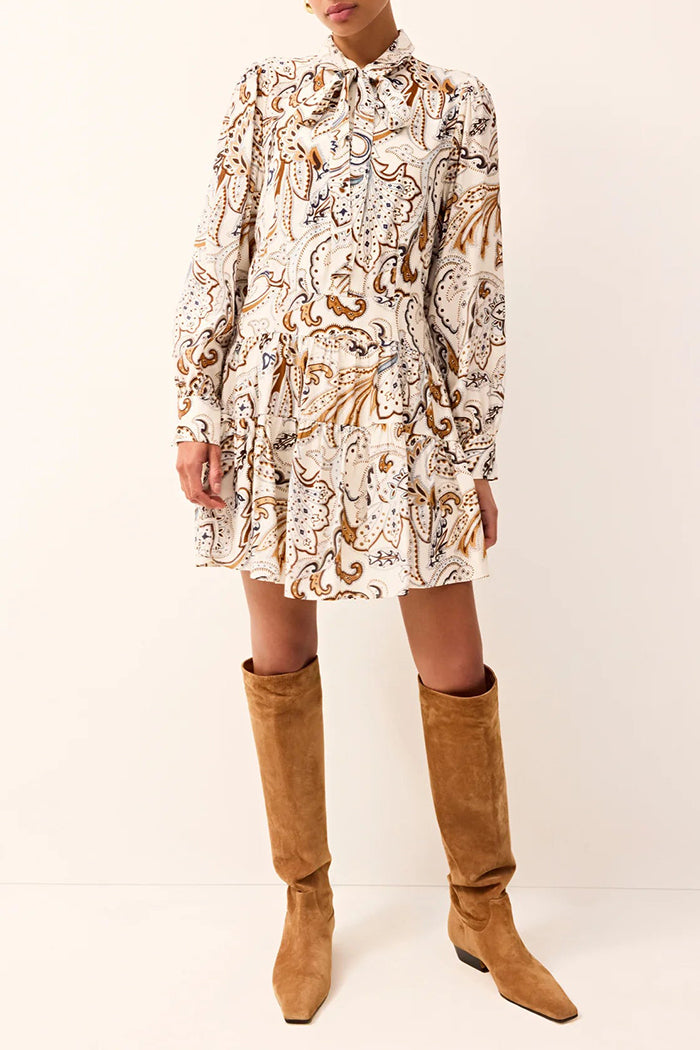 Paisley Print Mini Shirt Dress