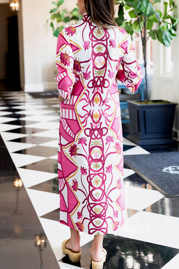 Pink Floral Maxi Dress