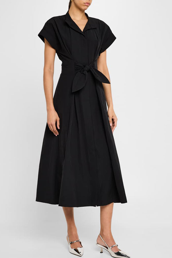 Tie-Waist Midi Shirtdress