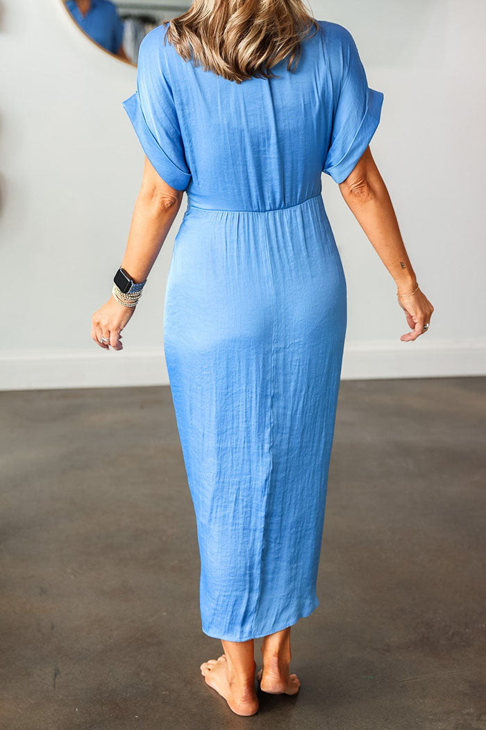 Casual Button Tie Dress