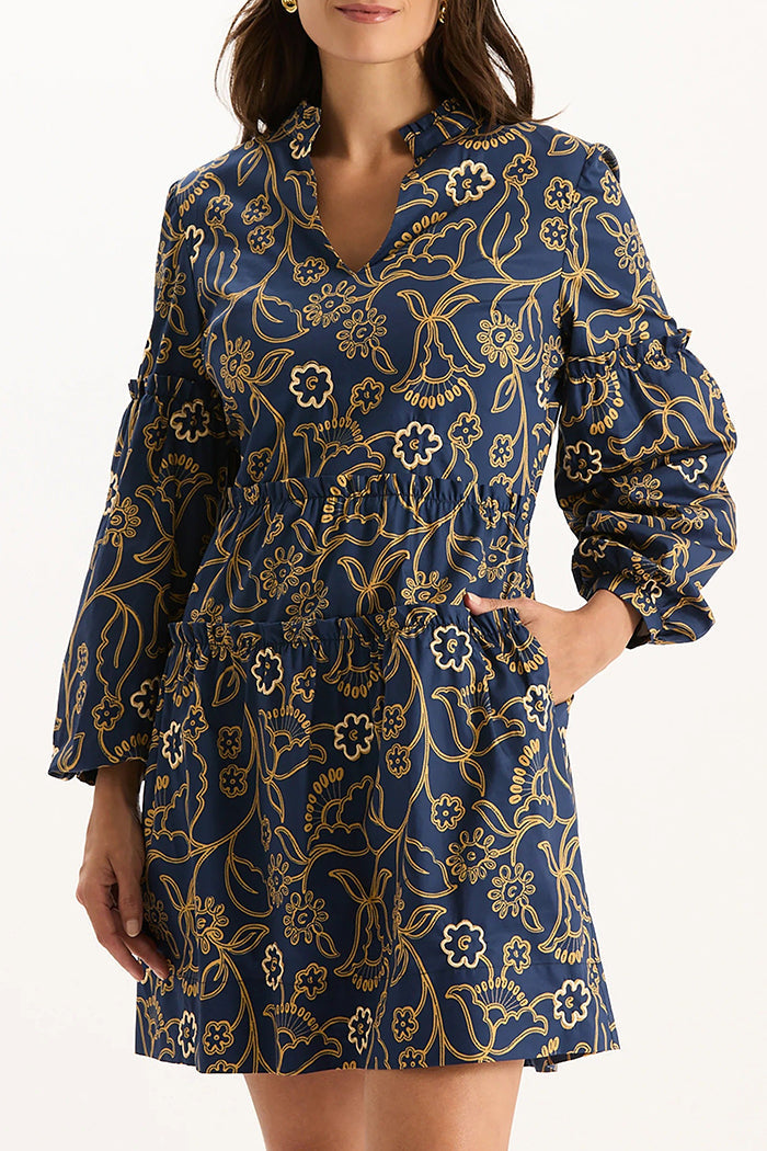 V-Neck Bold Printed Dress