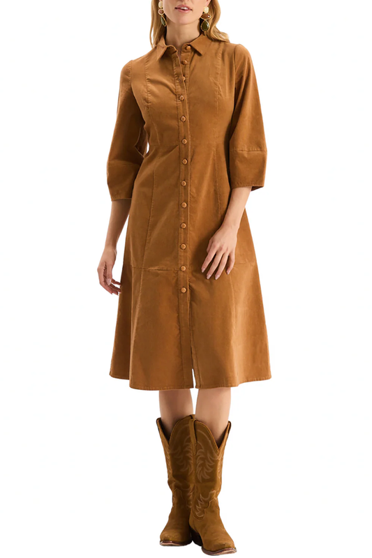 Casual Pinwale Corduroy Dress