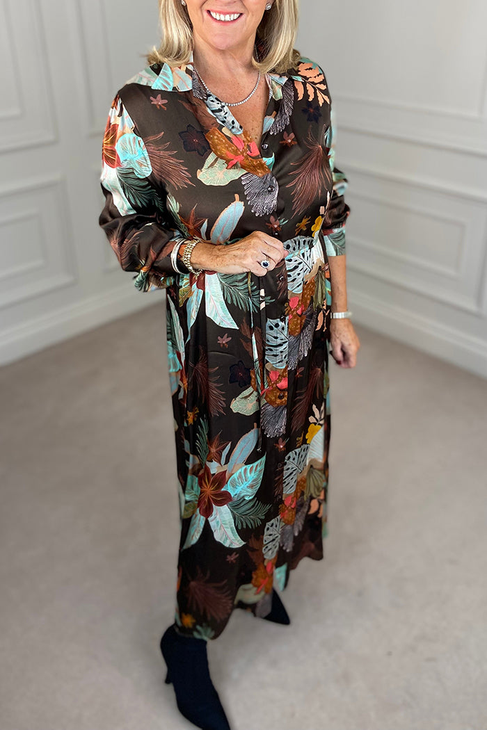 Floral Belt Shirt Dress