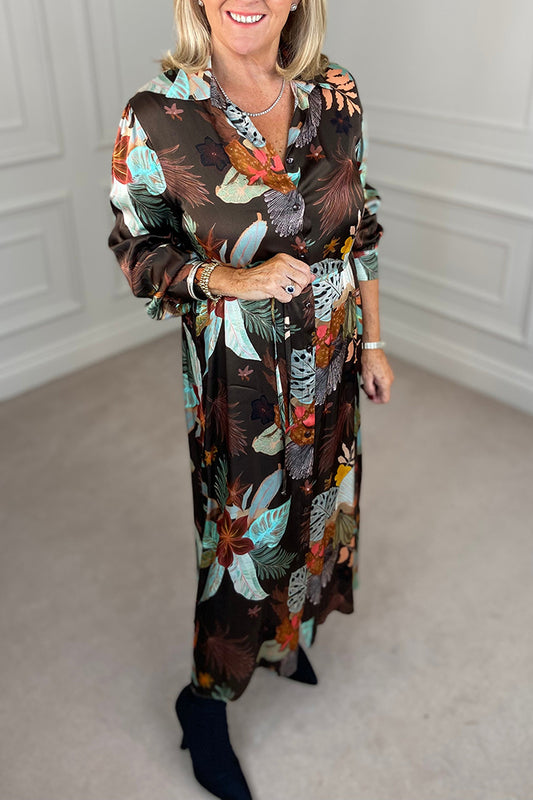 Floral Belt Shirt Dress