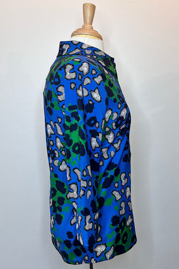 Casual Color Blocked Cuff Shirt