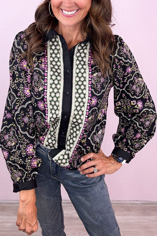 Premium Floral Western Top