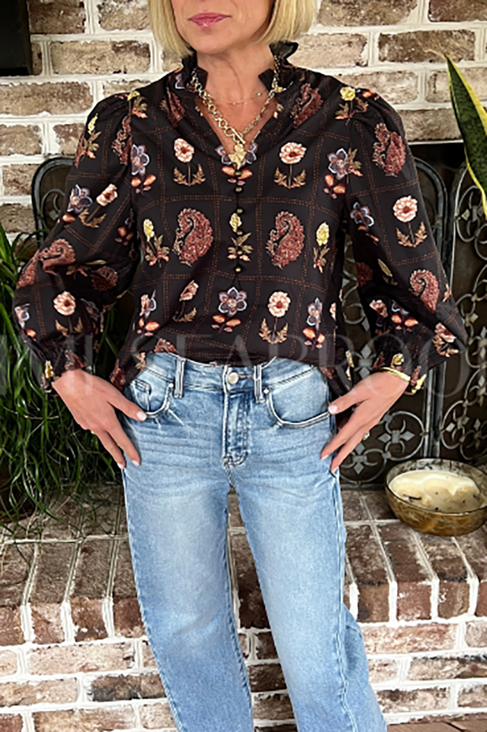 Casual Floral Pattern Top