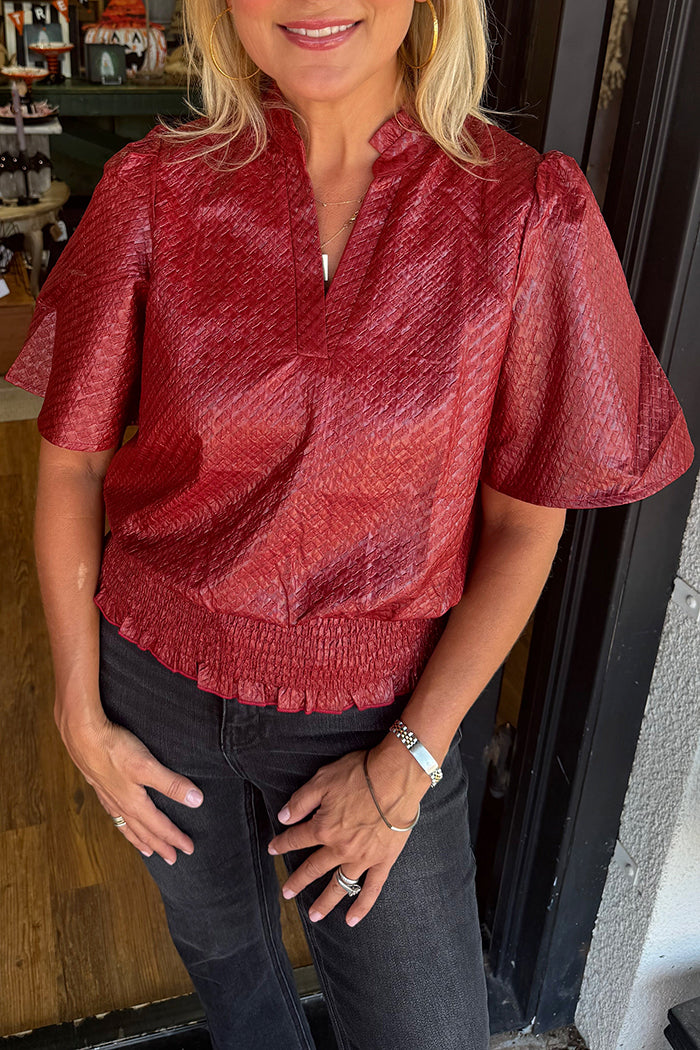 Casual Elastic Hem Top