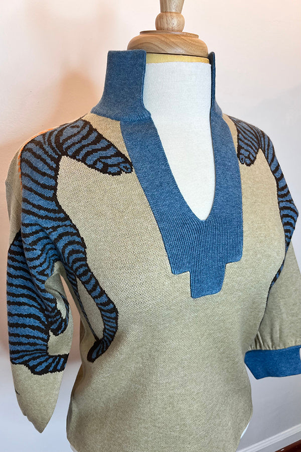 Casual Zebra pattern Sweater