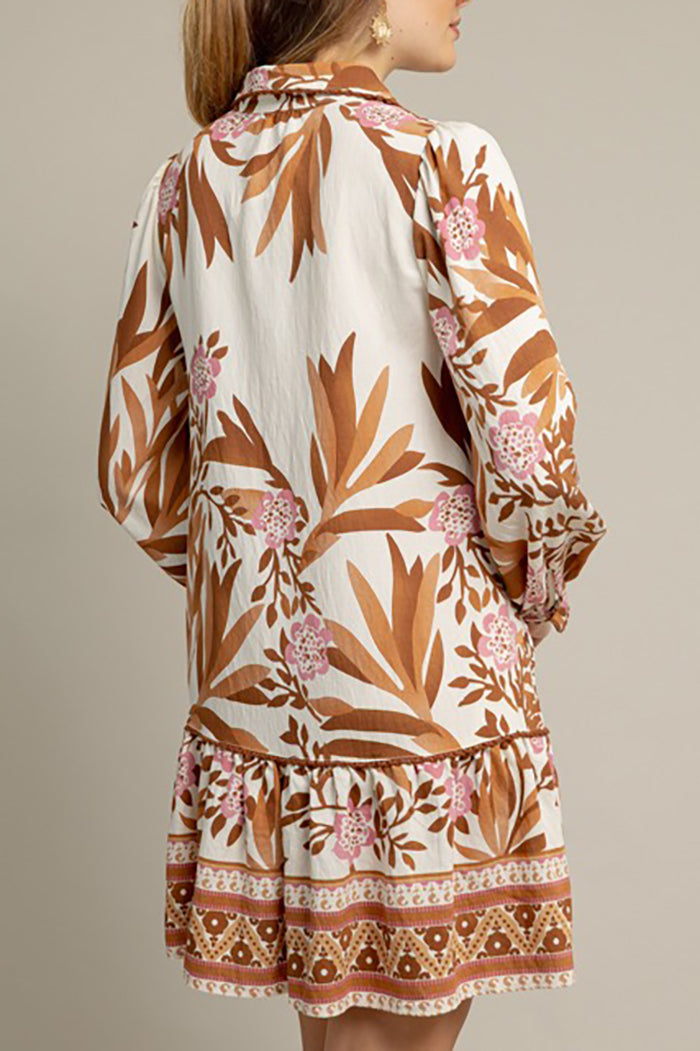 Floral Trim Detail Dress