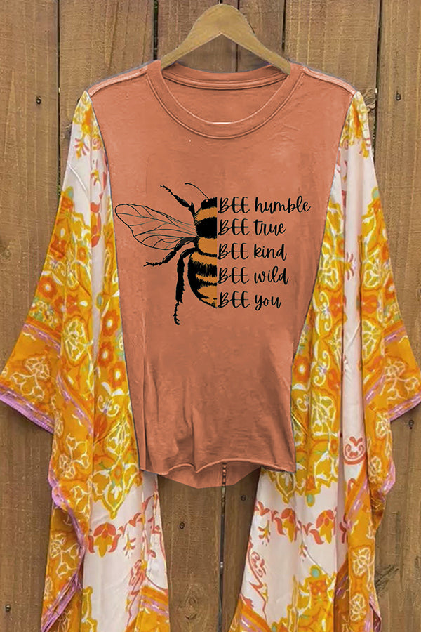 Bee Humble Print Top