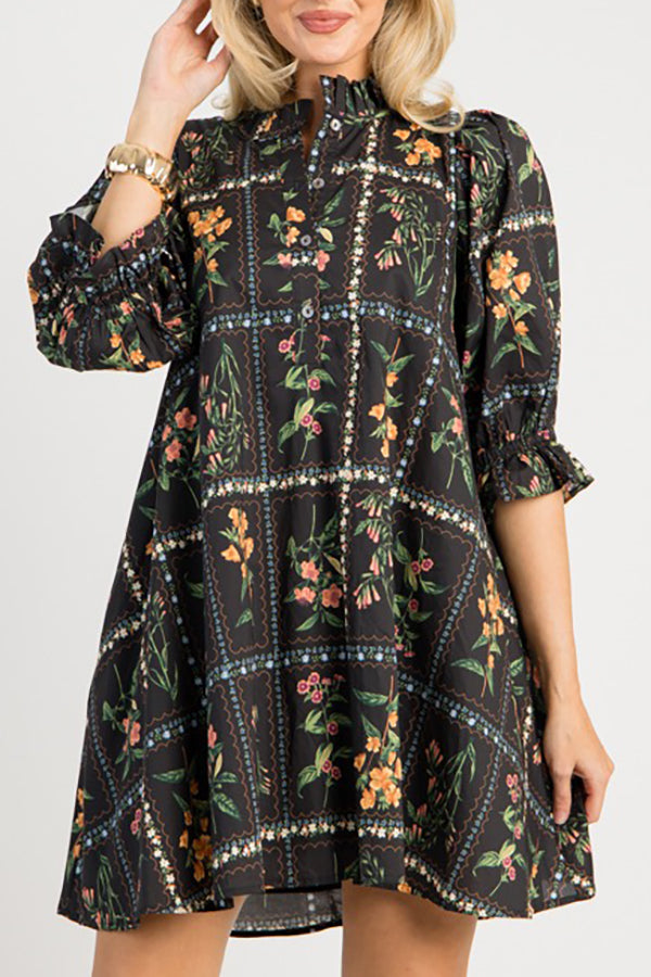 Botanic Blocks Swing Dress