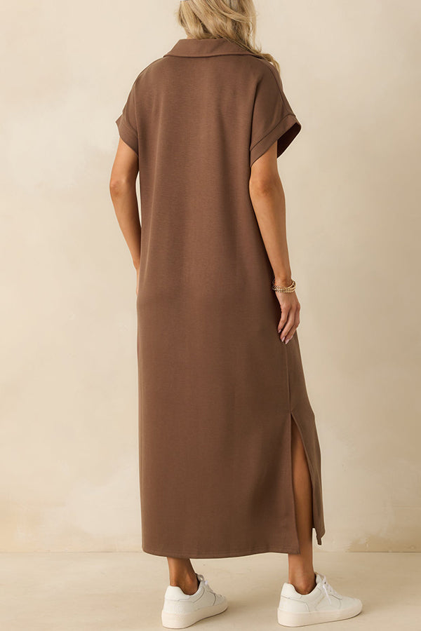 Casual Solid Color Maxi Dress