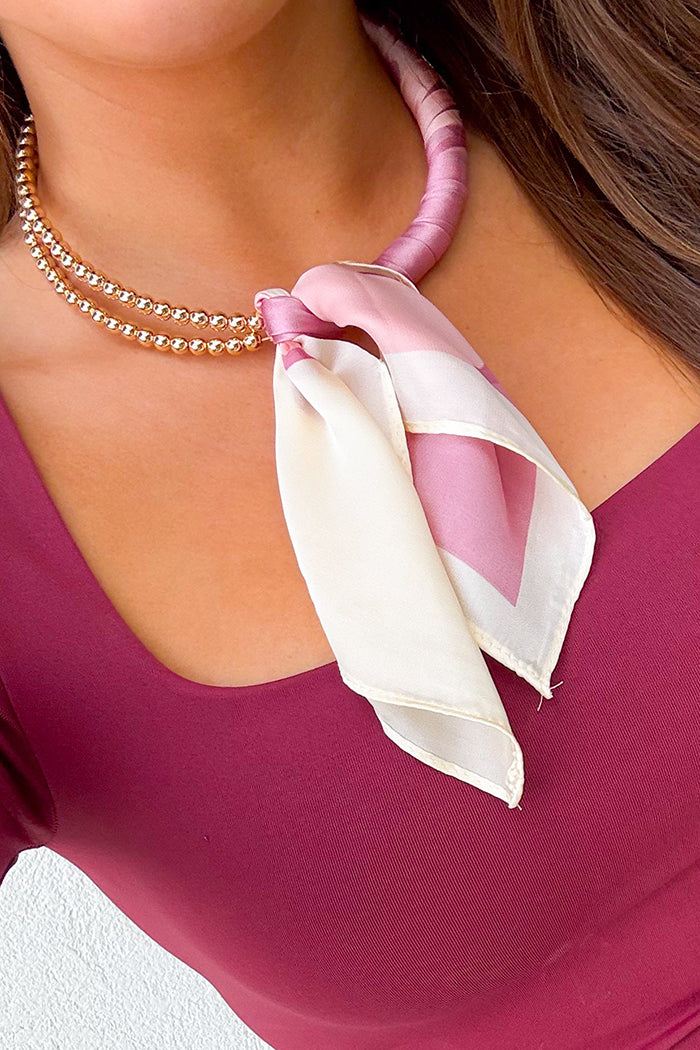 Silk Wrapped Collar Necklace