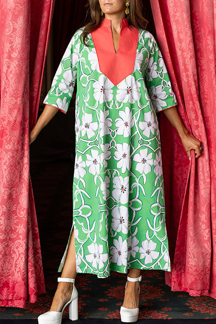 Green Floral Print Dress
