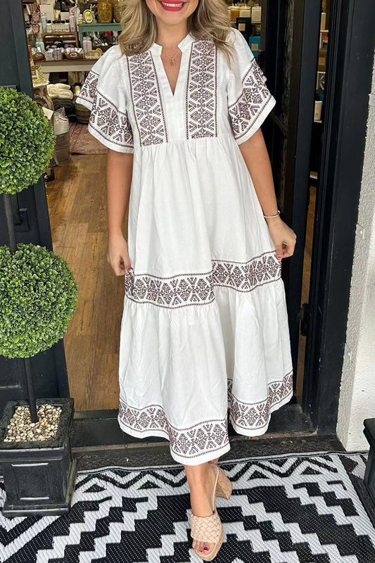 Casual Geometric Print Dress