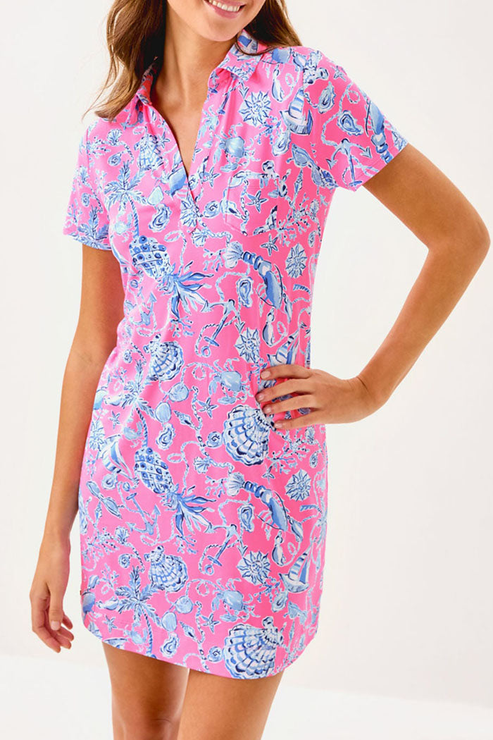 Short Sleeves Popover Shirt Dress