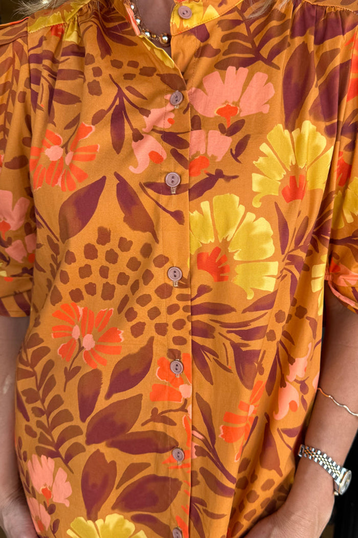 Casual Floral Pattern Maxi Dress