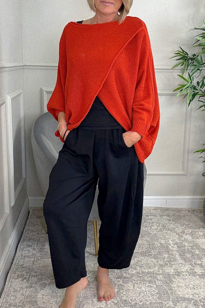 Batwing Drape Knit Jumper