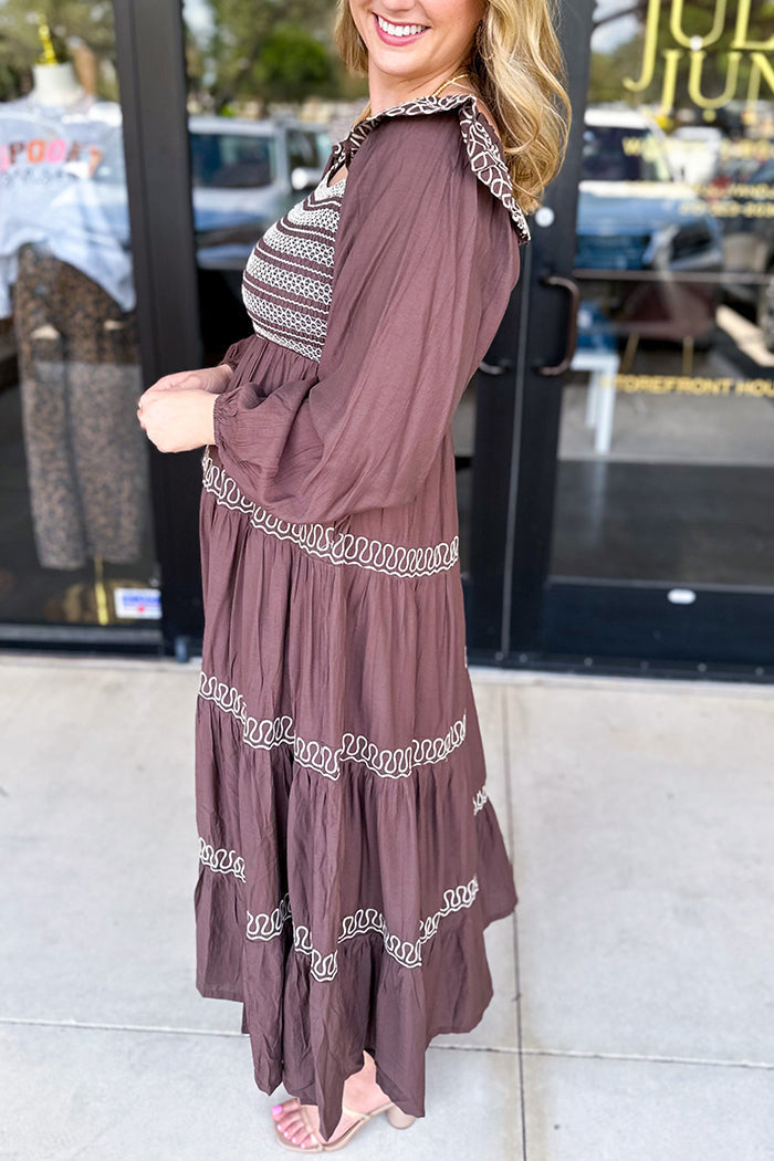 Elastic Smocking Boho Dress