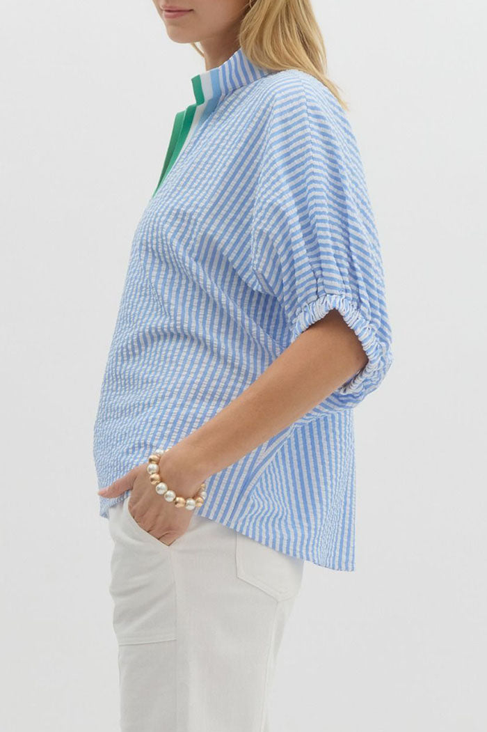 Striped Dolman Sleeves Top