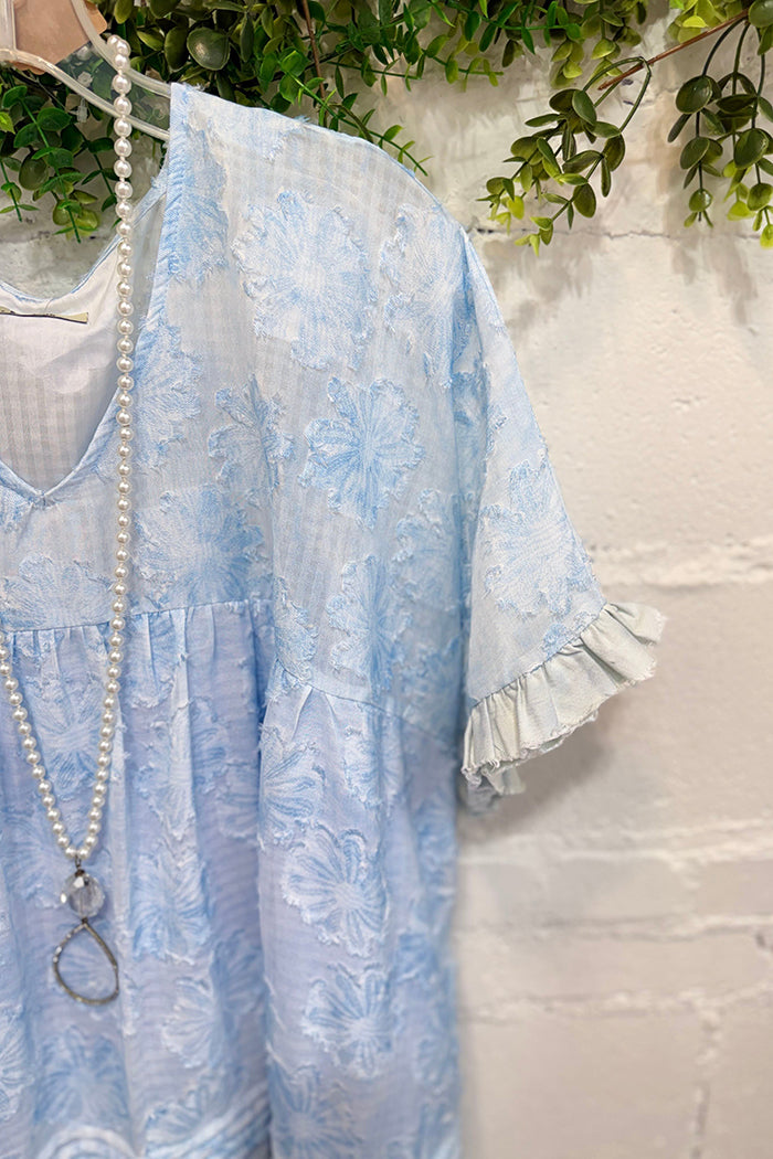 Floral Ruffle Hem Top