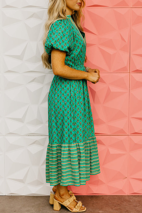 Puff Sleeve Floral Dress