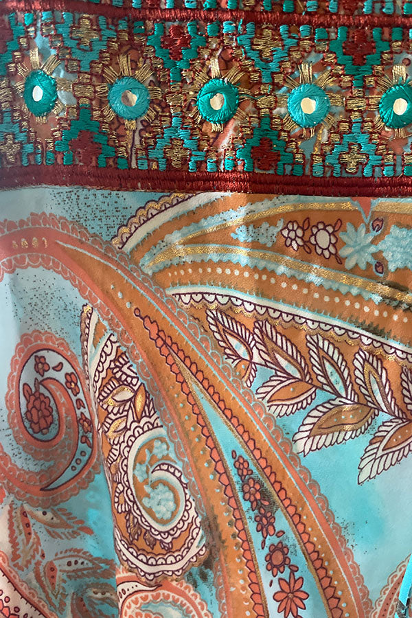 Tie Waist Floral Skirt