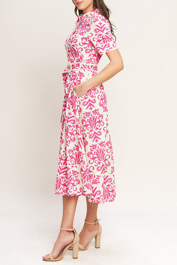 Casual Retro Print Dress