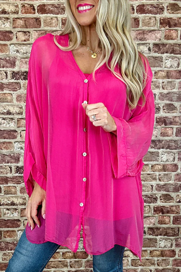 Casual Silk Carousel Top