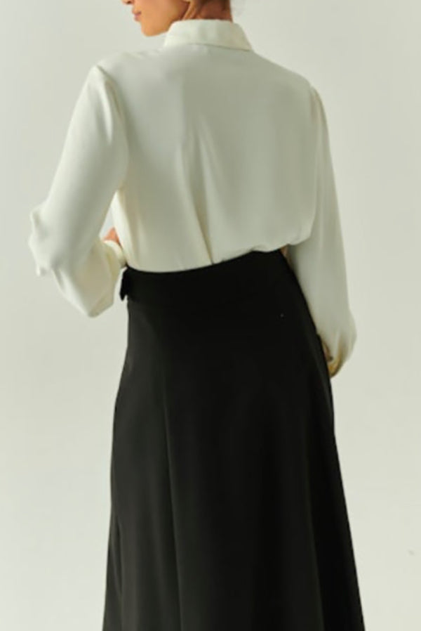 Casual Gold Button Detail Top