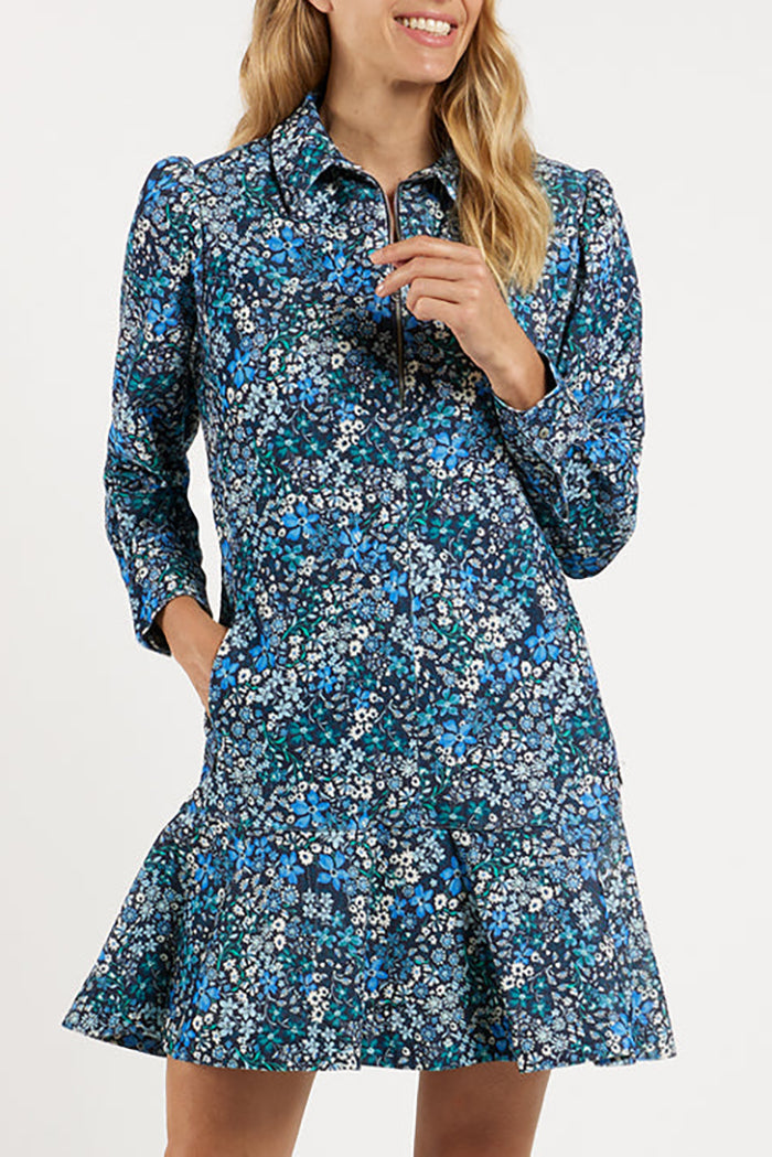Ruffles Hem Floral Dress