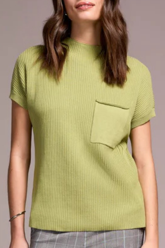 Mock Neck Cap Sleeve Sweater