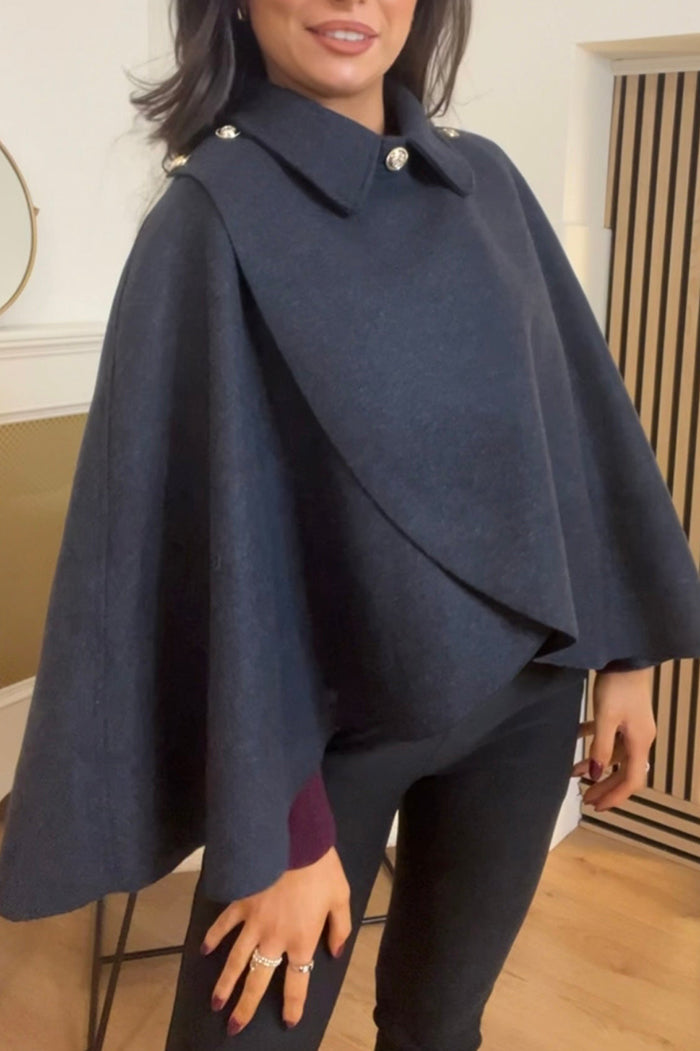 Solid-Color Elegant Versatile Cape