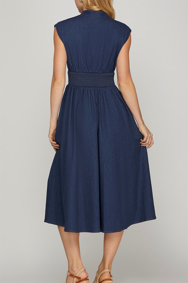 Casual Zipper Pocket Dress