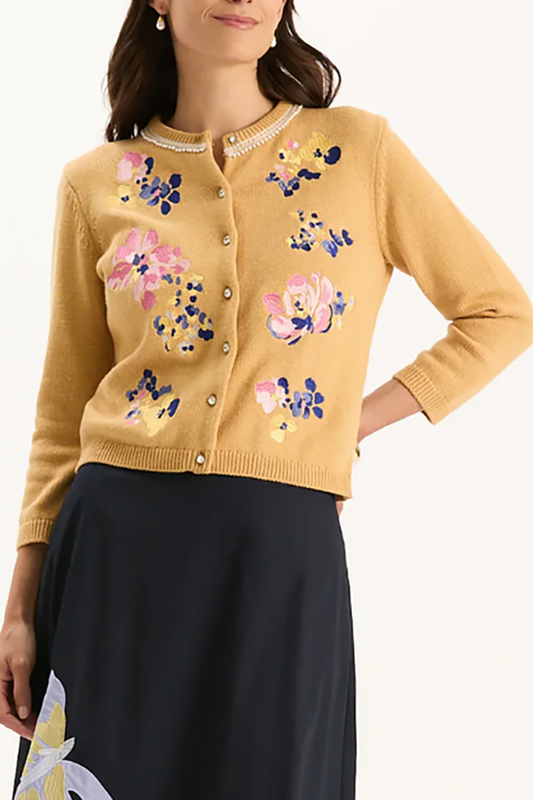 Casual Flora Embroidered Cardigan