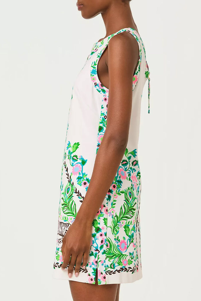 Sleeveless Tiger Botanical Shift Romper