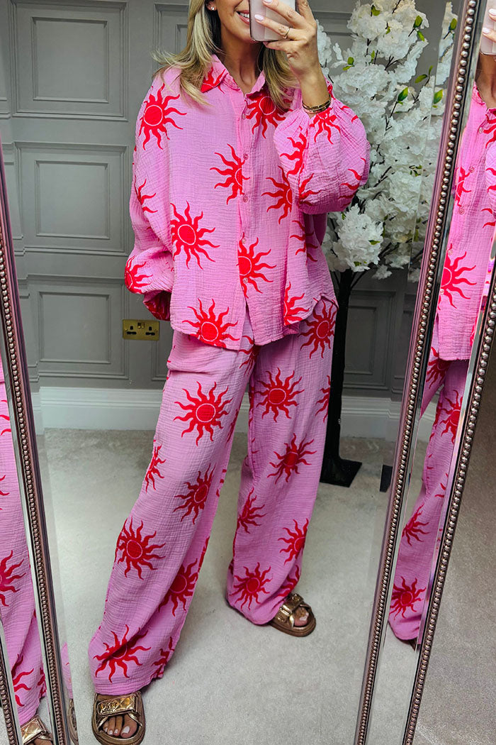 Casual Sunrise Printed Set