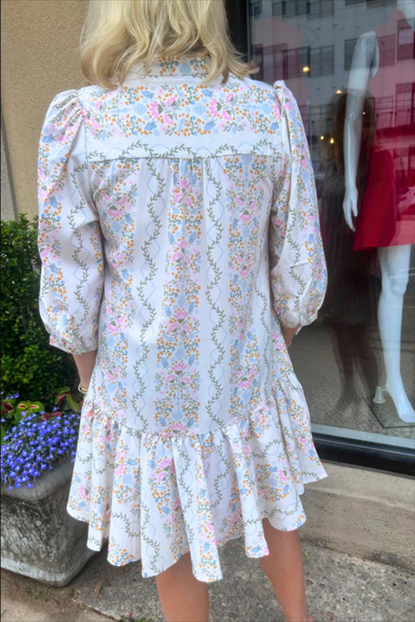 Pleated Hem Pocket Dress