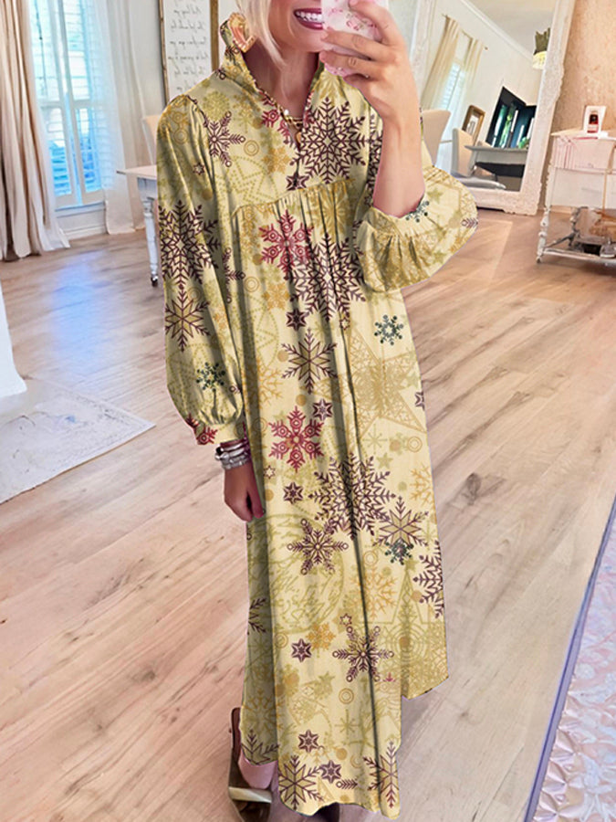 Casual Bold Printed Maxi Dress