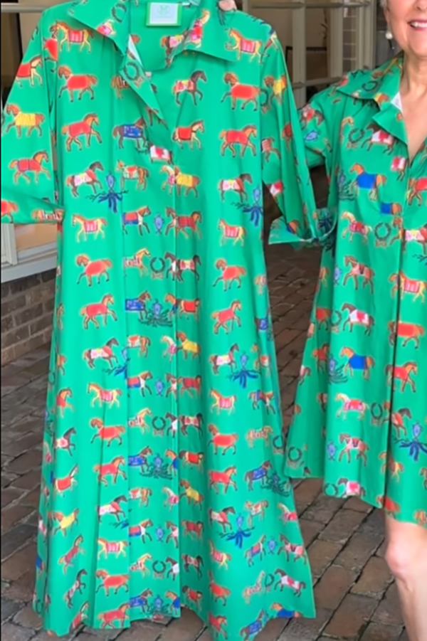 Casual Animal Patterns Maxi Dress