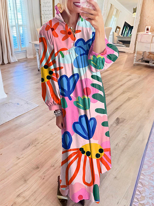 Bold Printed Maxi Dress